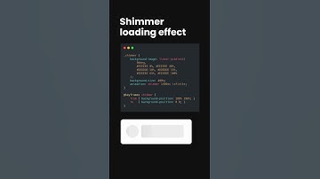 Here is how you create placeholder shimmer in CSS 🤩