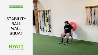 Hyatt S+W Exercise Demo - STABILITY BALL WALL SQUAT