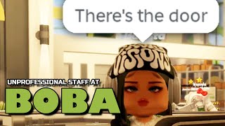 UNPROFESSIONAL STAFF AT THE NEW BOBA V4 | First Impressions of Boba Cafe V4 | ROBLOX