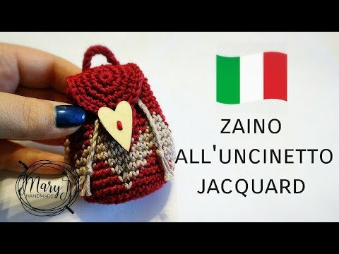 Mini zaino all'uncinetto jacquard/ tapestry | MARYJ HANDMADE