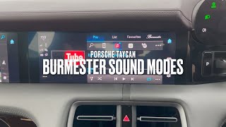 Burmester Sound Processor Modes 4K | Porsche Taycan 4S