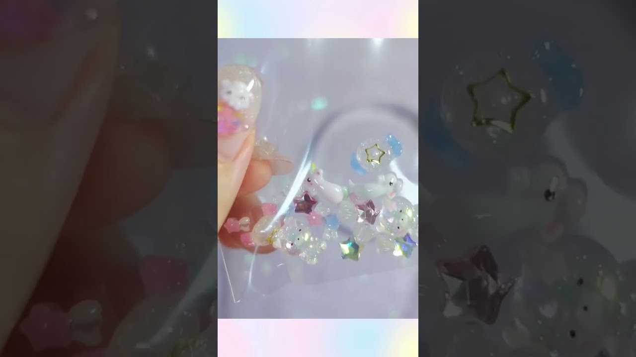 Packing Yumekawa Unicorn Nail Charm Set🦄💕