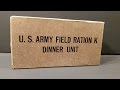 1943 US Army Field Ration K Dinner Unit Vintage MRE Review Meal Ready to Eat Taste Test