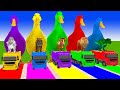Long Slide Game with Cow Elephant Gorilla Hippopotamus Tiger 3d Animal Game Funny 3d Animals