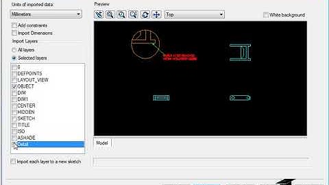 How to import AutoCAD file to SolidWorks Part