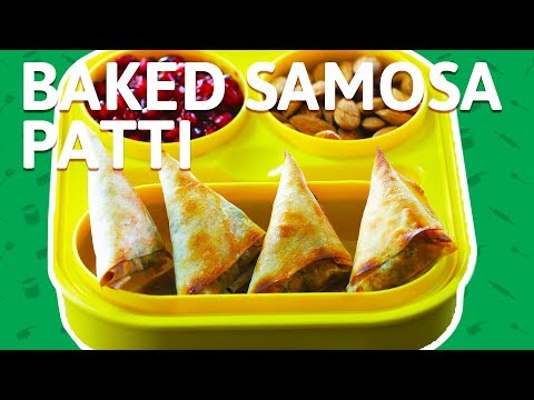 Baked Samosa Recipe - How To Make Samosa in Oven - Healthy Tiffin Recipe For Kids