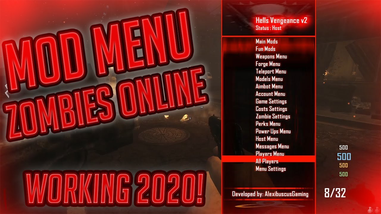 BO2 MOD MENU PC! BO2 ZOMBIES ONLINE MOD MENU WORKING 2020! YouTube