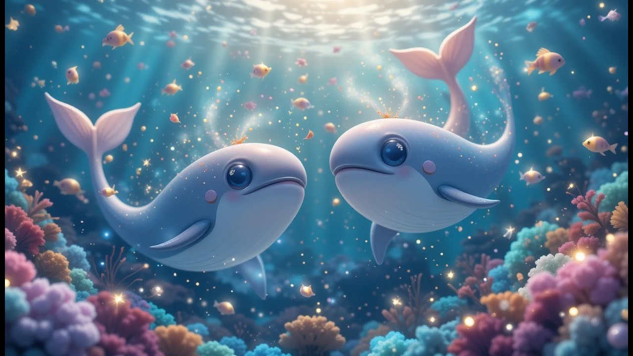 Whales Go Dancing Under the Moon | Magical Ocean Rhyme | Nursery Rhymes & Songs