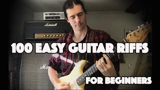 100 Easy Guitar Riffs + TAB