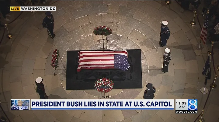 President George HW Bush lies in state at US Capitol Rotunda