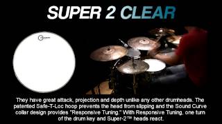 Aquarian Drumheads® PDS2-16 SUPER 2™ Parche Tom 16" Clear Power Dot™ video