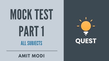 Mock Test Part 1 | Crack UPSC CSE/IAS 2020-21 | Amit Modi