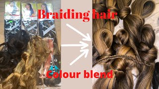 How to mix braiding hair colors | Easy Steps | Summer braiding hair #braids #braidstyles #haircolor