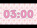 🍒 3 Minute Countdown Timer | Cute Pink Cherry Aesthetic | Relax & Focus