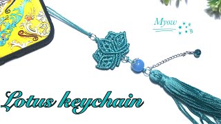 Macrame tutorial - How to make a lotus keychain - MK0004