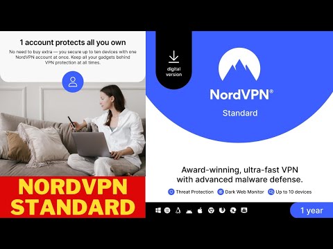 NordVPN Standard | 1 Year Subscription | VPN | Cybersecurity Software | vpn software | nord vpn