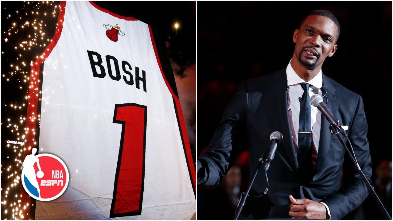 Heat raise Bosh's No. 1 jersey to the rafters