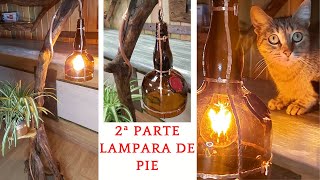 LAMPARA  DE PIE HECHO CON TRONCO / FLOOR LAMP MADE WITH TRUNK