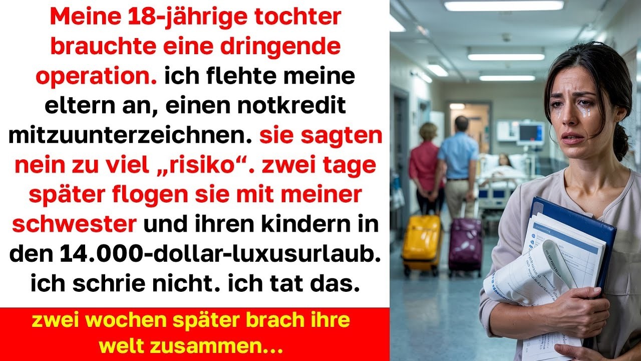 Meine Tochter brauchte dringend eine OP meine Eltern verweigerten Hilfe und zahlten bitter