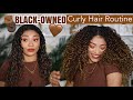 Curly Hair Routine Using ONLY Black-Owned Hair Brands | jasmeannnn