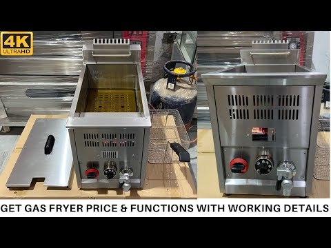 Gas deep fryer machine - 18 L Commercial Gas fryer Machine with Temperature