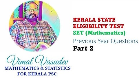 Kerala SET (Mathematics) PYQ