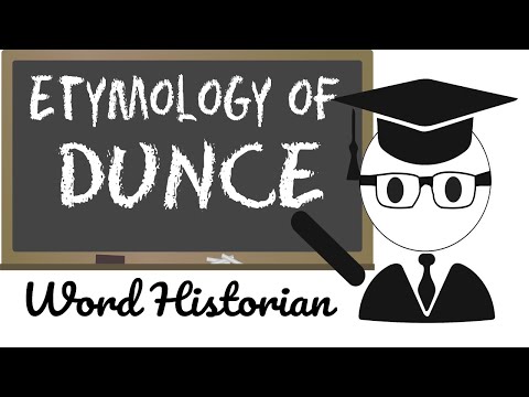 Видео: Происхождение слова Dunce