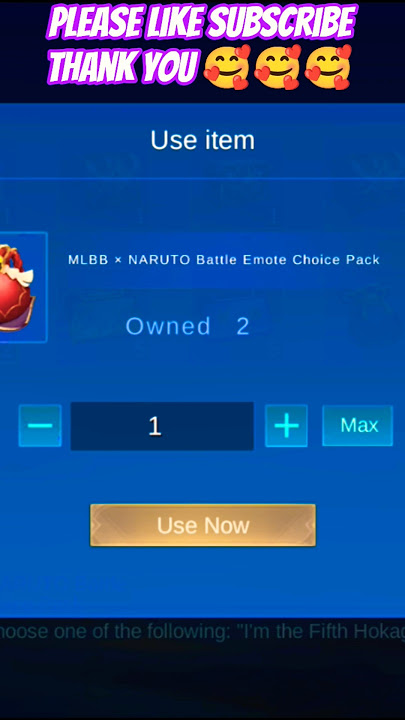 MLBB NARUTO Battle Emote Choice Pack #mobilelegends #mlbb #mlbbshorts #nana #shorts #trending #brody
