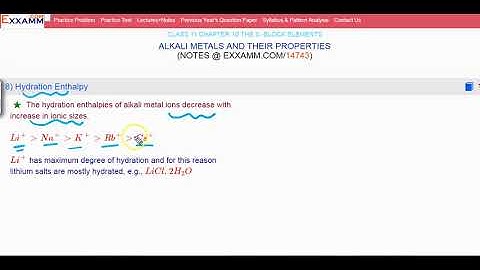 Hydration Enthalpy of s-block elements|Class11 Chapter10|CBSE|NCERT