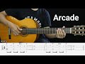 Arcade - Duncan Laurence - Fingerstyle Guitar Tutorial TAB + Chords + Lyrics