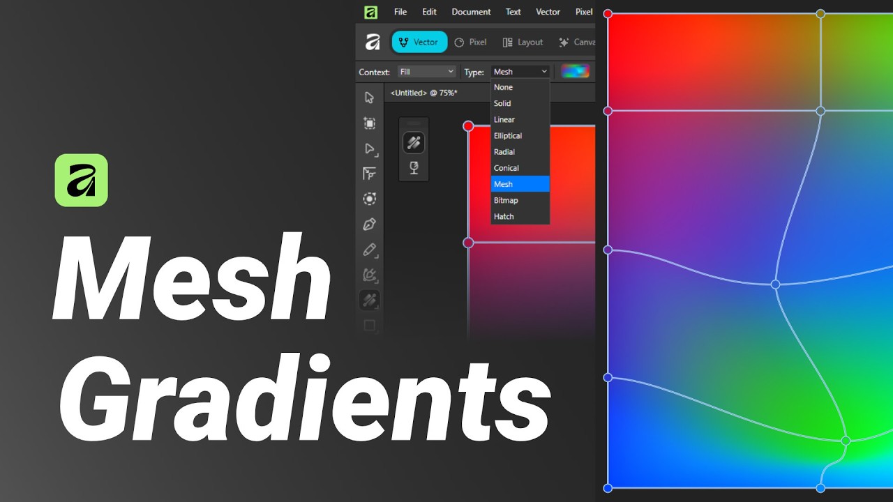How to Create an Abstract Background Using Mesh Gradients in Affinity ...