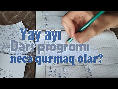 Birlikdə yay programı hazırlayaq! - dərs cədvəli qurmaq - Studywithcml