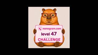 Nonogram.com Level 47 — Challenge  #mobilegaming #puzzle #nonogram #challengelevel