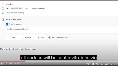 Accepting a meeting invite in Teams