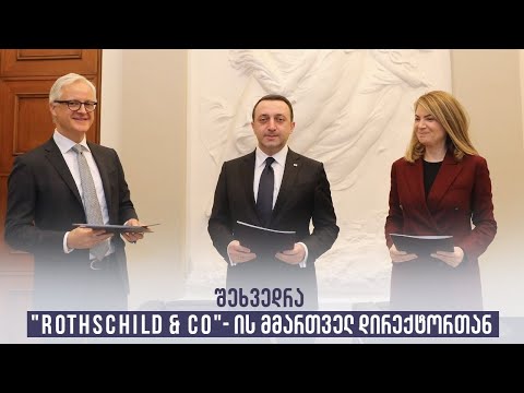 შეხვედრა \'Rothschild \u0026 Co\'- ის მმართველ დირექტორთან