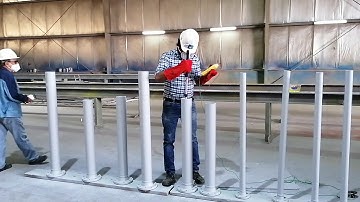 Holiday testing for pipe internal coating