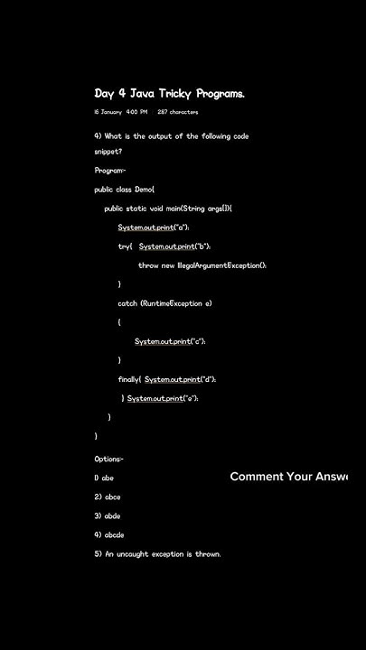 Java Tricky Programs Day-4 - YouTube