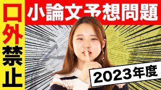 【口外禁止】2023年度入試小論文予想問題【大学受験】