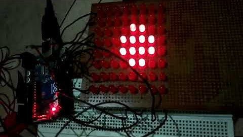 Beating heart in 8*8 matrix with ARDUINO