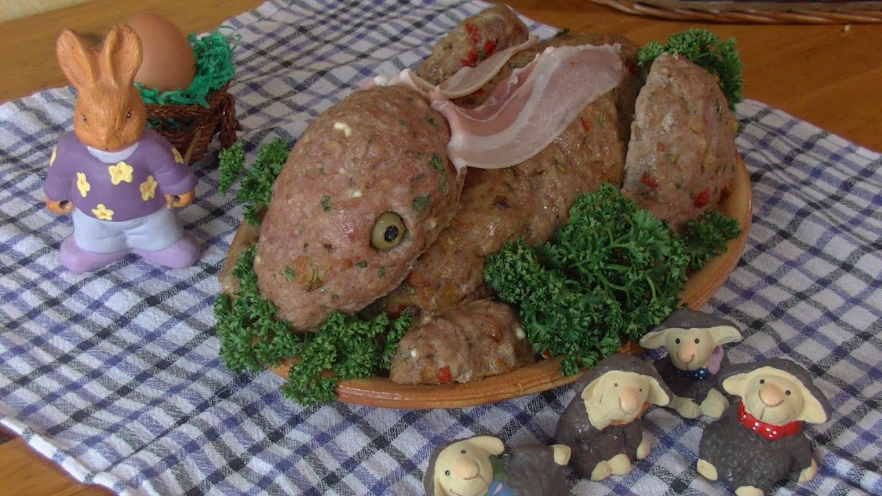 Meatloaf Easter Bunny, how to Recipe Video, Falscher Hase ...