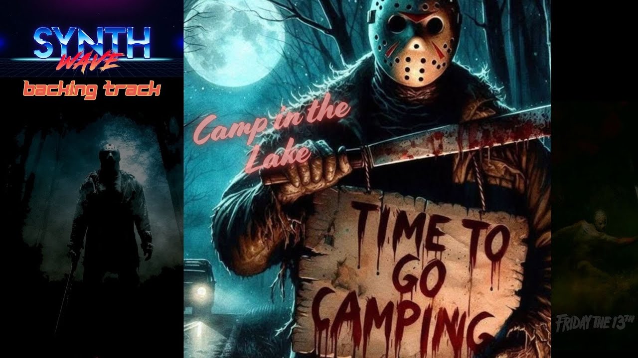 Camp in the Lake - Synthwave Rock Backing Track A Minor
