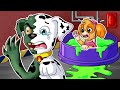 Paw patrol the mighty movie  mashall turn into zombie  sad origin story  rainbow 2