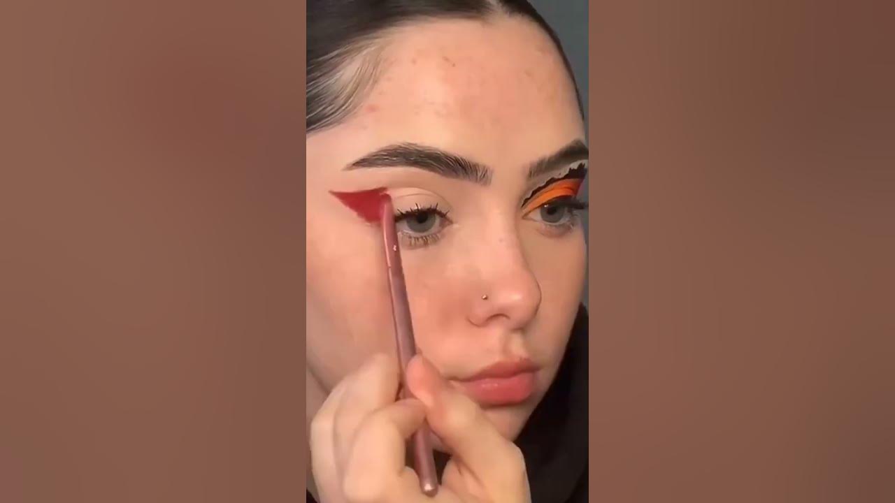#makeuptutorial  #maquillaje #sombrasdeojos  #rojo  #anaranjado