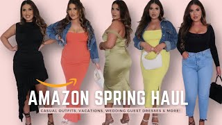 *huge* Amazon Spring Fashion Haul 2023 | Spring Outfits, Vacation Looks, Wedding Guest Dresses