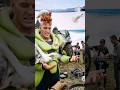 Android 16 covered in birds, Frieza sipping a juice box : Dragon Ball Z Live Action BTS [AI]