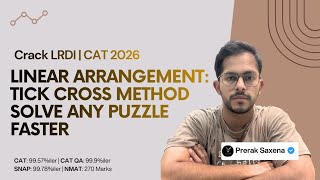 Session 14:Tick cross method| Linear Arrangement Puzzle|Enough For LRDI|CAT 2026