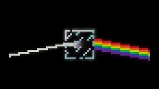 Concrete Halls from Minecraft in the style of Pink Floyd