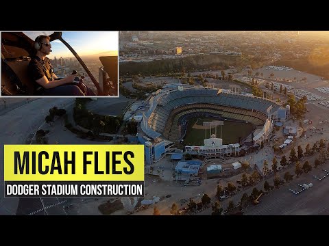 Helicopter View of Dodger Stadium Construction