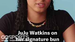 Celebrity JuJu Watkins on Her Signature Bun Wealth