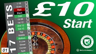 ROULETTE Build a balance like a pro 17 bets LOW ROLLER Roulette Profit and Stop